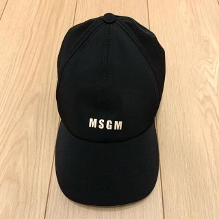 エムエスジイエム(MSGM)の《美品》MSGM ロゴキャップ 帽子 ブラック(キャップ)