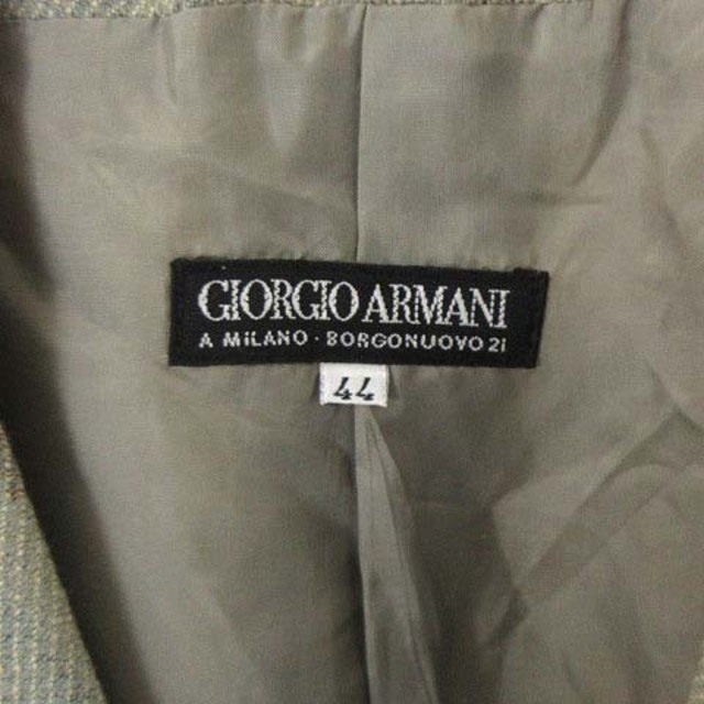 Giorgio Armani(ジョルジオアルマーニ)のジョルジオアルマーニ ダブル テーラード ジャケット チェック シルク 緑 44 メンズのジャケット/アウター(テーラードジャケット)の商品写真