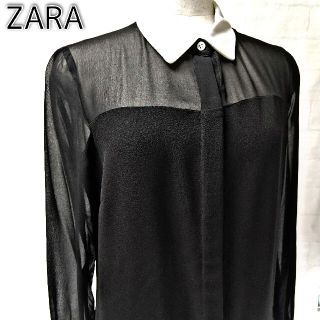 ザラ(ZARA)のZARA BASIC シースルー スカート風 キュロット ワンピース(ミニワンピース)