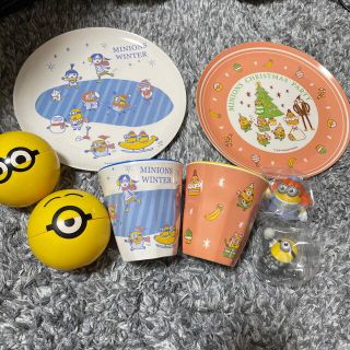 ミニオン(ミニオン)のミニオン　メラミンコップ&プレート&フィギュアセット(食器)