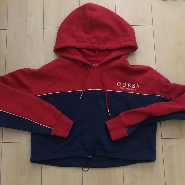 GUESS パーカー　へそ出し　裏起毛