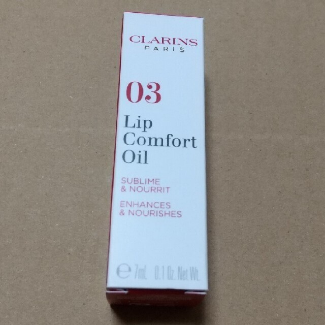 CLARINS(クラランス)の新品未使用品 クラランス コンフォート リップオイル 03 レッドベリー 7mL コスメ/美容のベースメイク/化粧品(リップグロス)の商品写真