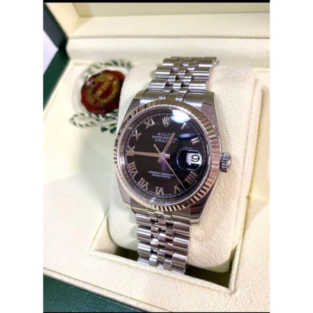 ROLEX(ロレックス)のROLEX ロレックス✨腕時計　デイトジャスト　ブラックローマン　オイスター レディースのファッション小物(腕時計)の商品写真