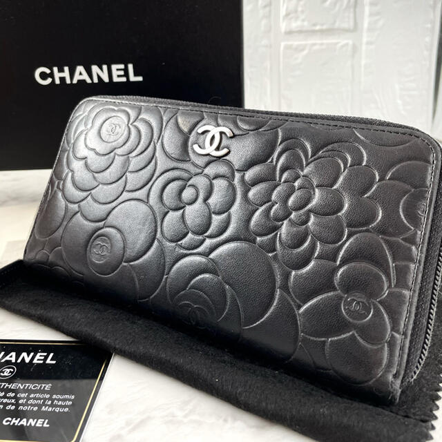 CHANEL(シャネル)のCHANEL シャネル 美品 カメリア 長財布 レディースのファッション小物(財布)の商品写真