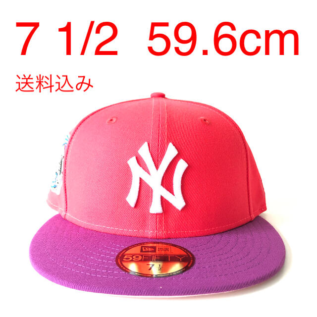 メンズツバ裏ピンク New Era Cap 1/2 ニューエラ ヤンキース キャップ