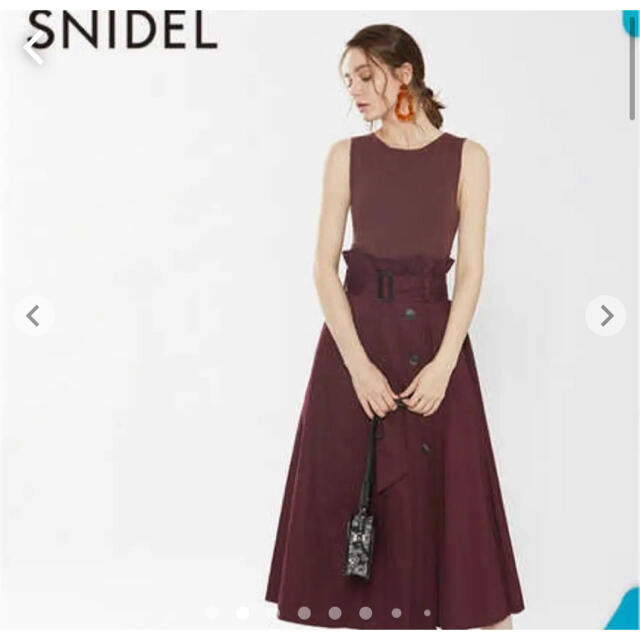 SNIDEL(スナイデル)のSNIDEL スナイデル ニットコンビトレンチワンピース レディースのワンピース(ひざ丈ワンピース)の商品写真