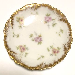 リモージュ アンティーク花柄小皿 1896年製