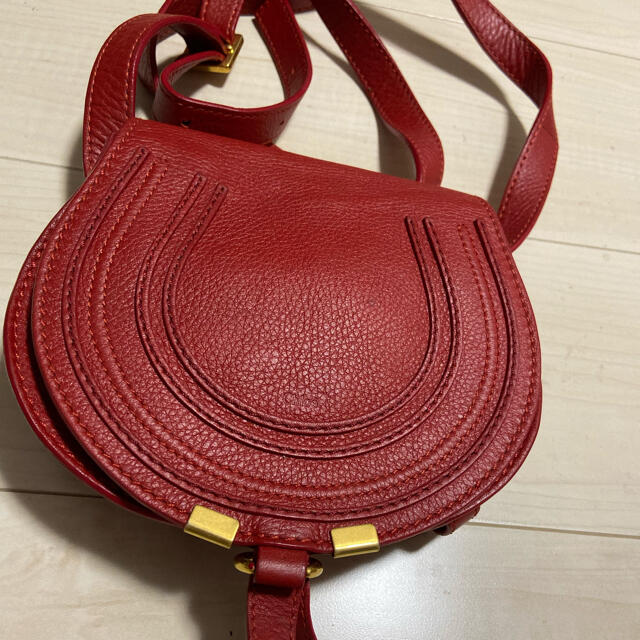 クロエ CHLOE* マーシー ミニ レザークロスボディバッグ レッド