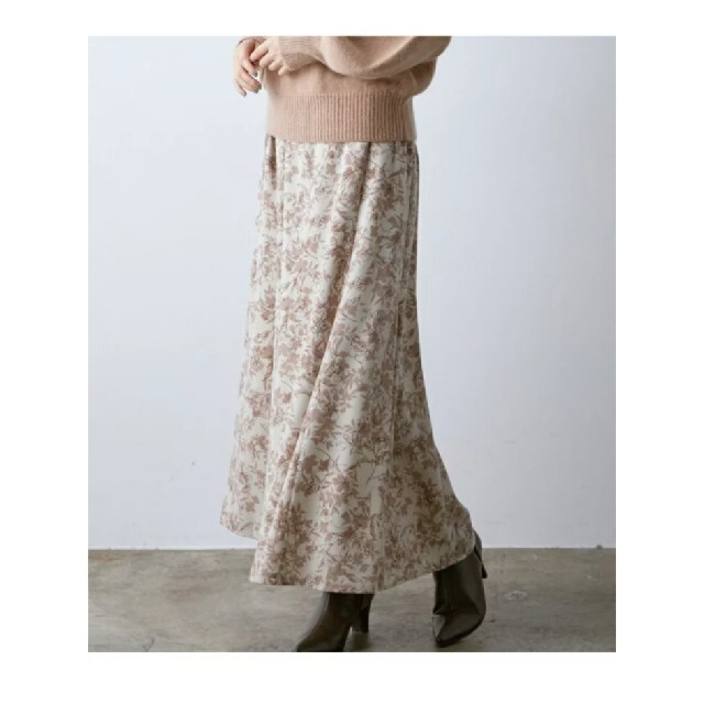 ViS(ヴィス)のビス　プリントマーメイドスカート ベージュ レディースのスカート(ロングスカート)の商品写真
