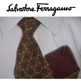 サルヴァトーレフェラガモ(Salvatore Ferragamo)のサルヴァトーレ・フェラガモ シルクネクタイ ヴィンテージ柄(ネクタイ)