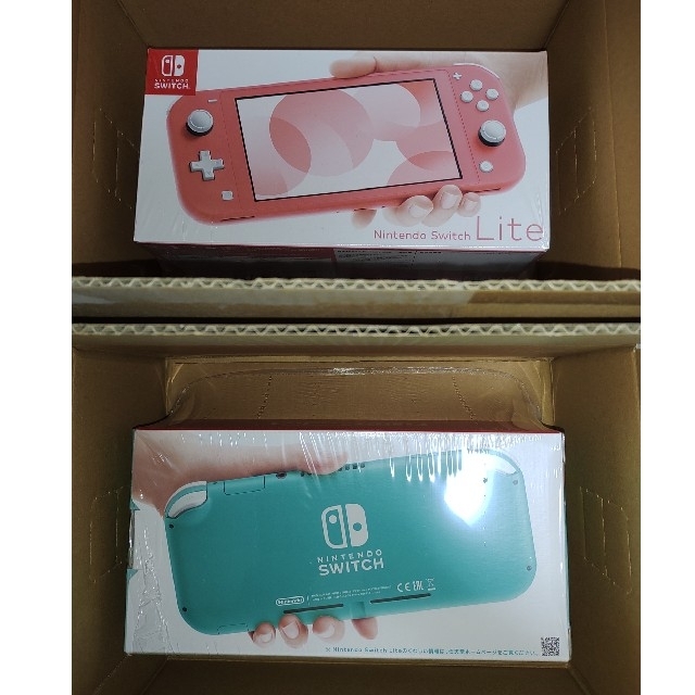 Nintendo Switch(ニンテンドースイッチ)のswitch lite コーラル ターコイズ エンタメ/ホビーのゲームソフト/ゲーム機本体(家庭用ゲーム機本体)の商品写真