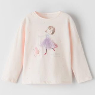 ザラキッズ(ZARA KIDS)のZARA baby チュールガールTシャツ(6-9m)(Ｔシャツ)