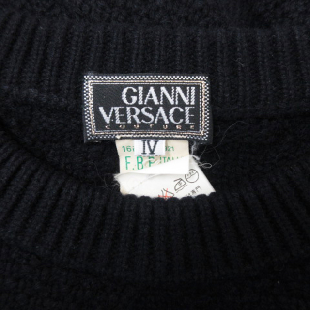 ジャンニヴェルサーチ ヴェルサーチェ GIANNI VERSACE セーター 黒56cm
