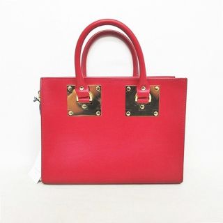 ソフィーヒュルム(SOPHIE HULME)のソフィーヒュルム アルビオン トートバッグ ハンドバッグ MEDIUM 赤(ハンドバッグ)