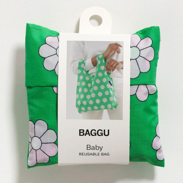 Ron Herman(ロンハーマン)の【BAGGU】グリーン デイジー ベビー Daisy Baby バグー 緑 レディースのバッグ(エコバッグ)の商品写真