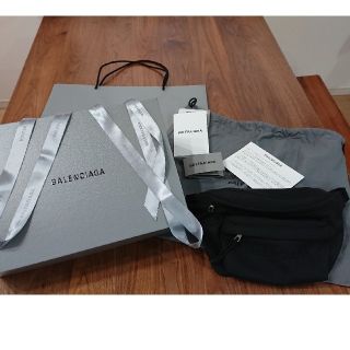 バレンシアガ(Balenciaga)の希少未使用バレンシアボディバック黒文字(ボディバッグ/ウエストポーチ)