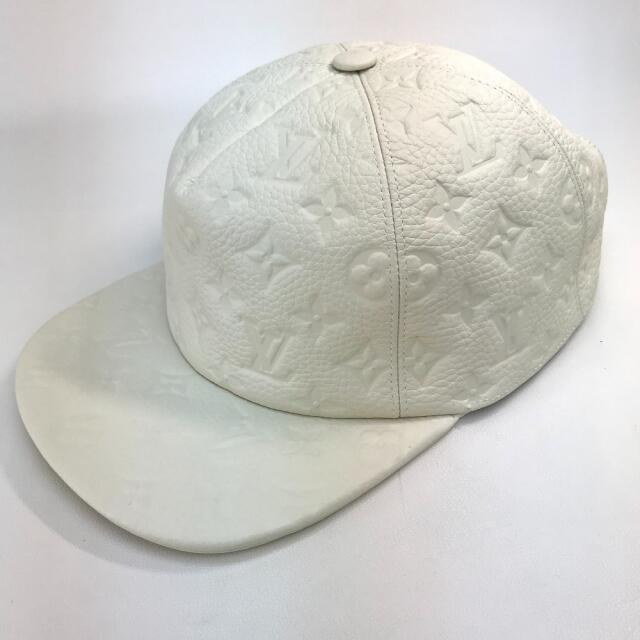 LOUIS VUITTON WHITE MONOGRAM LEATHER CAP / HAT VIRGIL ABLOH MP2321