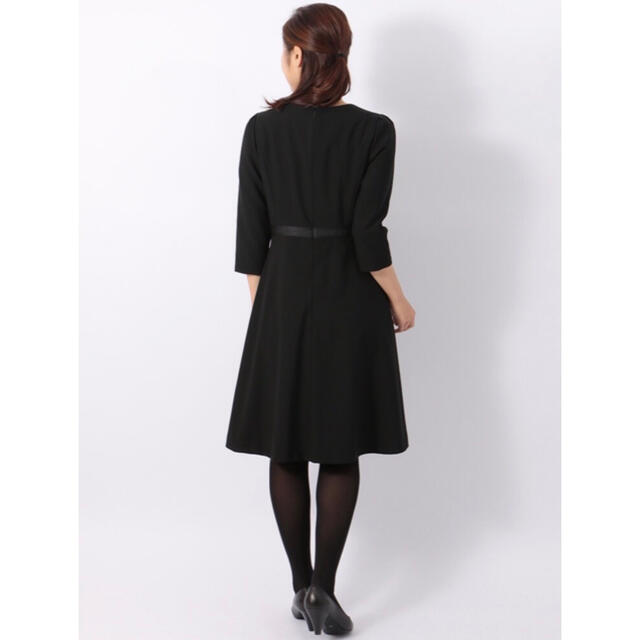 THE SUIT COMPANY(スーツカンパニー)のブラックフォーマル 礼服七分袖ワンピース レディースのフォーマル/ドレス(礼服/喪服)の商品写真