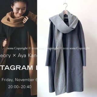 セオリー(theory)の金子綾 着用 2020AW Theory セオリー Scarf Coat コート(ロングコート)