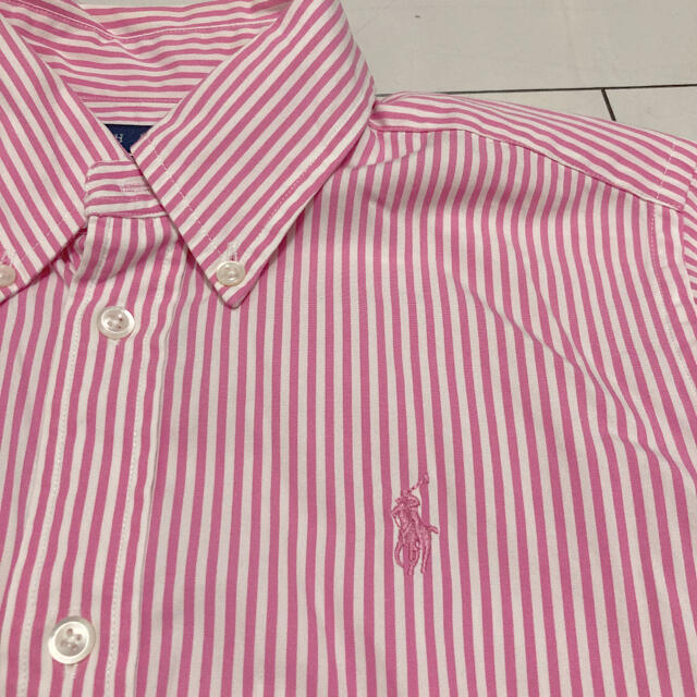 Ralph Lauren(ラルフローレン)のラルフローレン  ラルフ  ストライプ　シャツ　ブラウス　ピンク レディースのトップス(シャツ/ブラウス(長袖/七分))の商品写真