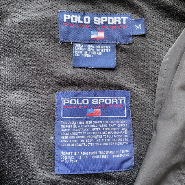 90s polo sport sideline ナイロンジャケット black