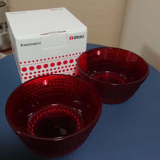 イッタラ(iittala)のクーポン中500円オフ【新品・未使用】カステヘルミ レッド 2個セット(食器)