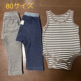 ニシマツヤ(西松屋)の80サイズ パンツ&ロンパースセット(パンツ)