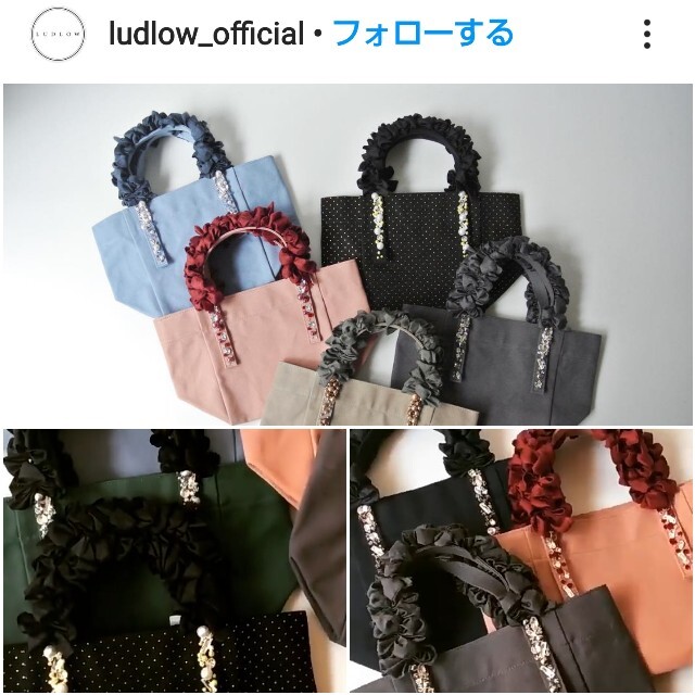 ◆銀座三越限定◆ラドロー グレープハンドルバッグ Sサイズ LUDLOW