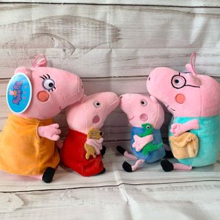 再販！ペッパピッグpeppa pigぬいぐるみ家族セットYouTube人気新品の