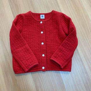 プチバトー(PETIT BATEAU)のプチバトー　チュビックキルティングカーディガン　4ans/104cm(カーディガン)