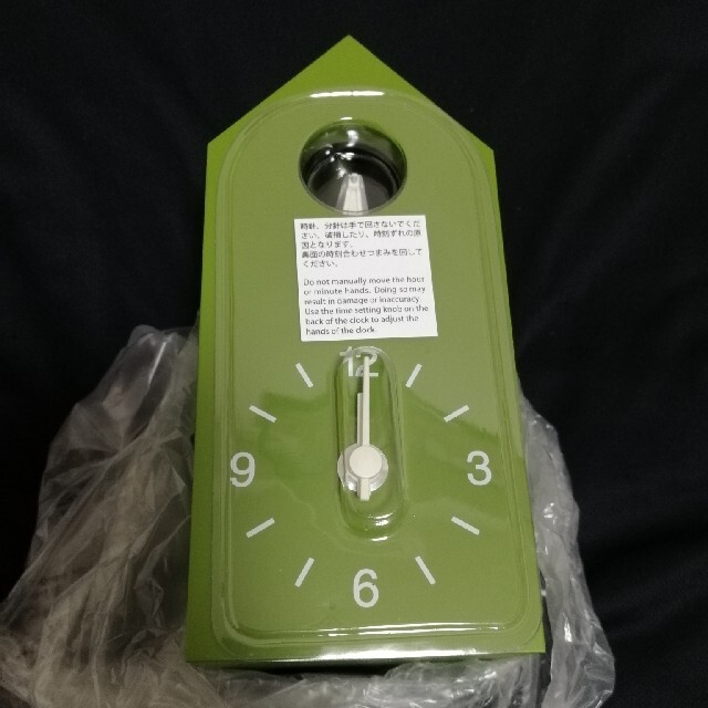 新品・未使用】無印良品 鳩時計 掛置時計 グリーン 限定色