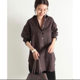 フレームワーク(FRAMeWORK)の美品⭐︎FRAMeWORK FRENCH LINEN 2WAY シャツ　38(シャツ/ブラウス(長袖/七分))