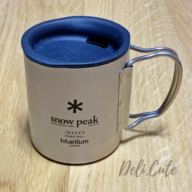 Snow Peak(スノーピーク)の【美品】snow peak チタンダブルマグ（専用シリコン蓋付き） スポーツ/アウトドアのアウトドア(食器)の商品写真