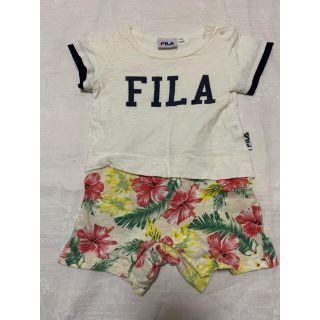 フィラ(FILA)のボタニカル柄ロンパース　白(ロンパース)