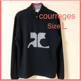 クレージュ(Courreges)のクレージュ　ハーフジップニットパーカー(パーカー)