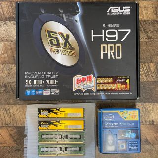 エイスース(ASUS)のCore i7 4790k＋ASUS H97-PRO＋DDR3-RAM16GB(PCパーツ)