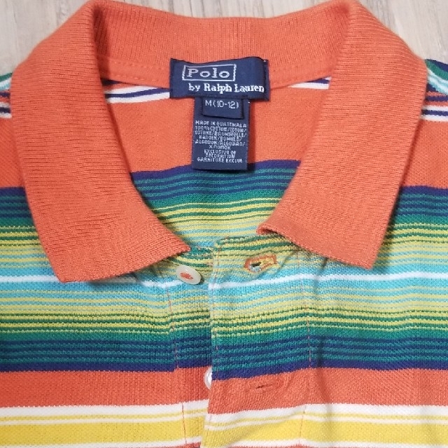 POLO RALPH LAUREN(ポロラルフローレン)の正規品中古良品★ポロラルフローレンJr.★ジュニア★マルチボーダーポロシャツ メンズのトップス(ポロシャツ)の商品写真