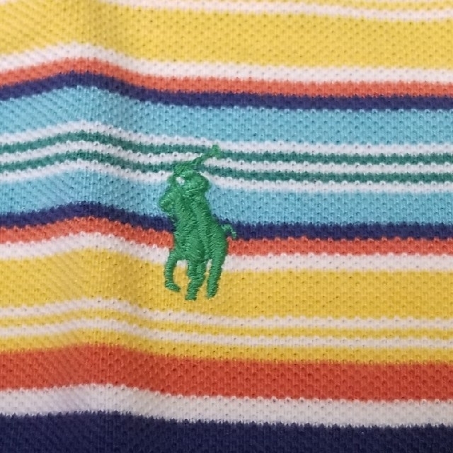 POLO RALPH LAUREN(ポロラルフローレン)の正規品中古良品★ポロラルフローレンJr.★ジュニア★マルチボーダーポロシャツ メンズのトップス(ポロシャツ)の商品写真