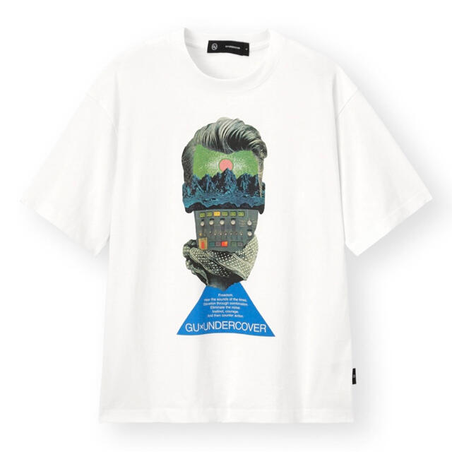 UNDERCOVER(アンダーカバー)のGU×UNDERCOVER☆ビッググラフィックT(5分袖)ホワイト☆ メンズのトップス(Tシャツ/カットソー(半袖/袖なし))の商品写真