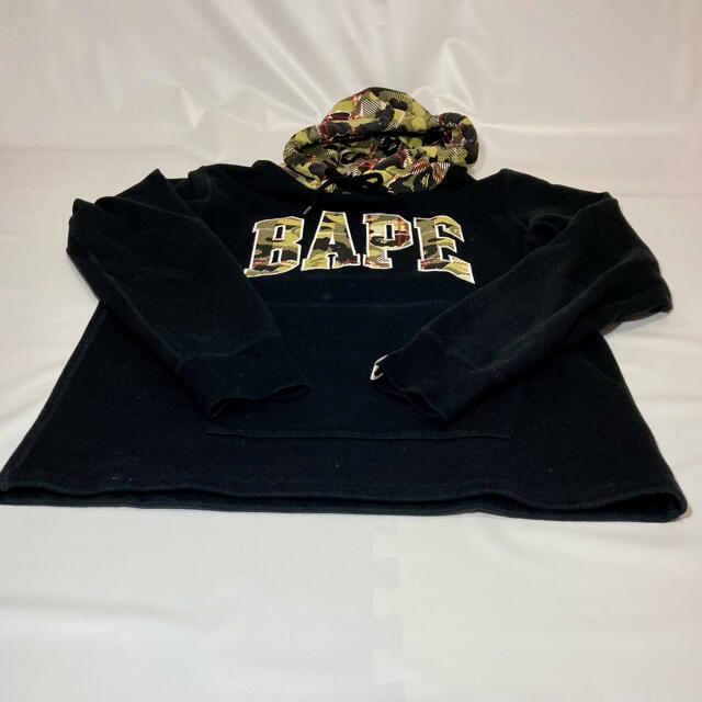 A BATHING APE(アベイシングエイプ)のBAPE チェックカモプルオーバーフーディ　Mサイズ メンズのトップス(パーカー)の商品写真