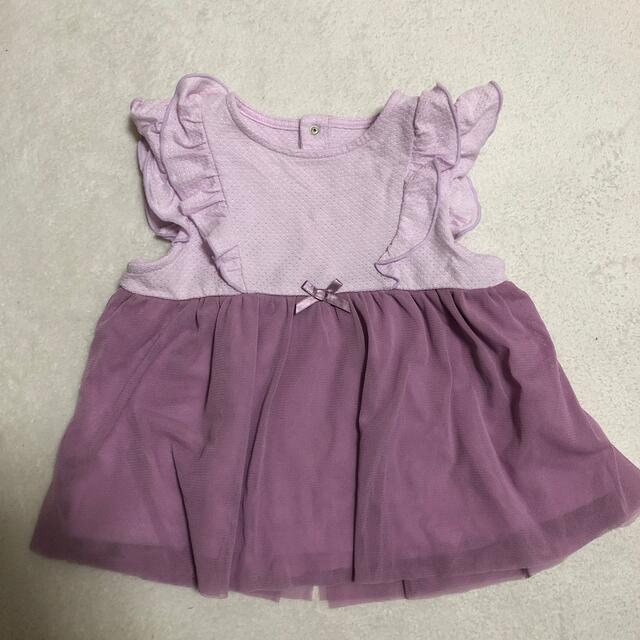 BeBe(ベベ)のbebe 80 + テータテートヒョウ柄ロンパース  2点 キッズ/ベビー/マタニティのベビー服(~85cm)(Ｔシャツ)の商品写真