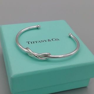 ティファニー(Tiffany & Co.)の希少 美品 ティファニー インフィニティ シルバー バングル TX14(ブレスレット/バングル)