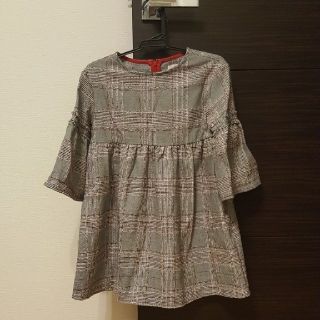 ザラキッズ(ZARA KIDS)のZARA ワンピース　チェック　120 ザラキッズ(ワンピース)