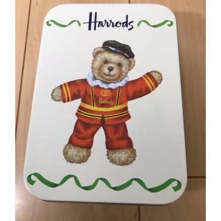 ハロッズ(Harrods)のテディベア　Harrods クッキー空き缶(小物入れ)