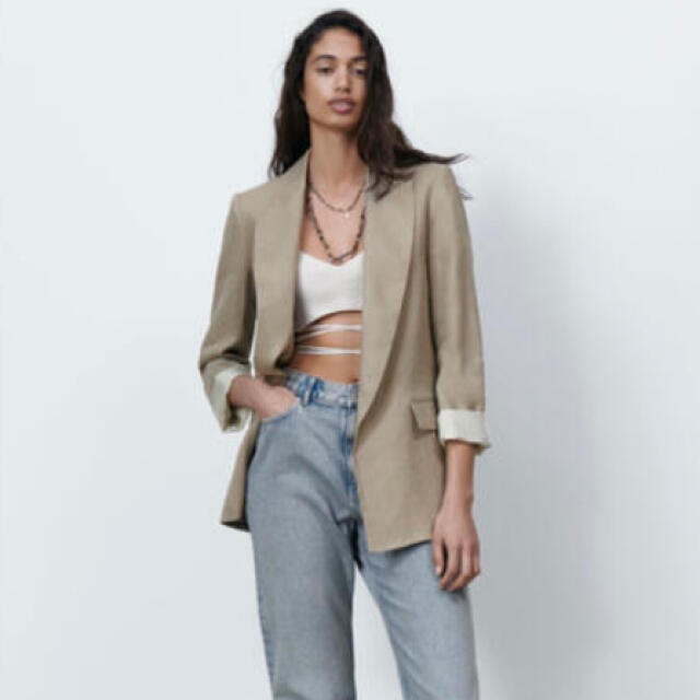 新品 ZARA リネンジャケット Mサイズ 新品 ZARA リネンジャケット Mサイズ