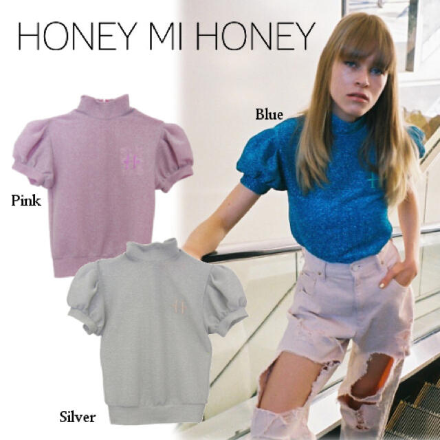 Honey mi Honey(ハニーミーハニー)のHoney mi Honey グリッタートップス レディースのトップス(シャツ/ブラウス(半袖/袖なし))の商品写真