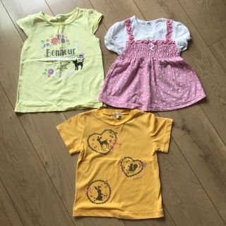 サンカンシオン(3can4on)の3枚セット　110 半袖　女の子(Tシャツ/カットソー)