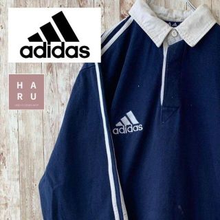 adidas - adidas アディダス 襟付トレーナー スウェット ブルーの通販 ...