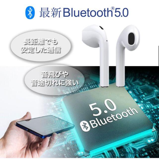 iPhone(アイフォーン)のBluetoothイヤホン スマホ/家電/カメラのオーディオ機器(ヘッドフォン/イヤフォン)の商品写真