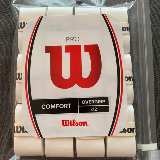 wilson(ウィルソン)のウィルソングリップホワイト12本・3本新品未使用 スポーツ/アウトドアのテニス(その他)の商品写真